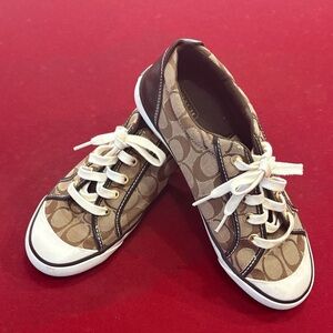 Coach Brown and Cream Sneakers
